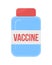 Vaccine bottle semi flat color vector object