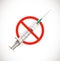 Vaccine concept - syringe with sign - poison or cure