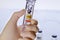 Vaccine Coronavirus SARS-CoV-2 on a ice keeping vaccines cold bottle a sterile vial to fight the of Covid-19