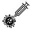 Vaccine icon vector. virus protection illustration sign or symbol. antibiotic logo. bacteria mark.