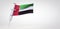 Vaccine immunization syringe with UAE flag. 3D Rendering