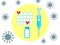 Vaccine protect, vaccination calendar concept. Vector illustration of a syringe and antivirus sign, global medical immunization