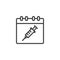 Vaccine schedule line icon