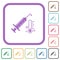 Vaccine storage temperature frosty simple icons