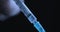 Vaccine syringe slow motion macro close up studio in 4K, prores HQ, Covid-19 pandemic