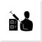 Vaccine test glyph icon