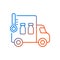 Vaccine transportation gradient linear vector icon