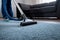 Vacuum cleaner on dirty carpet. Generate ai