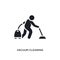 vacuum cleaning isolated icon. simple element illustration from humans concept icons. vacuum cleaning editable logo sign symbol