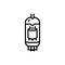 Vacuum diodes black line icon. Pictogram for web page