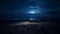 Vacuum: A Dreamlike Moonlit Seascape On A Beach