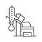 vacuum evaporator line icon vector isolated illustration