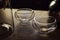 Vacuum glass tea cup for chinese puer tea, close-up, macro