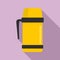 Vacuum insulated cup icon, flat style