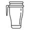 Vacuum insulated water bottle icon, outline style