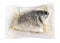 Vacuum packed fresh fish fillet with skin on