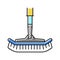 vacuum pool brush color icon vector illustration