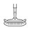 vacuum pool brush line icon vector illustration