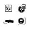 Vacuum Robot Cleaner. Simple Related Vector Icons