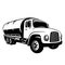 Vacuum truck design template. Cistern truck. Vector and illustration.