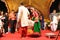 Vadodara, India - 20 july 2018: moment during celebration of traditional lush indian wedding with hindu priest and groom