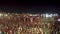 Vadodara, India - 20 October 2023: Aerial view of Navratri Festival dancing traditional Garba dance with classic indian dresses in