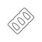 Vaginal suppositories line outline icon