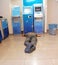 Vagrant sleeping in ATMs terminal