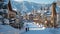 Vail Village in Vail, Colorado with street view and ice