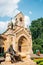 Vajdahunyad Castle Jaki Chapel at City Park in Budapest, Hungary