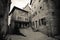 VAJONT, ITALY - OCTOBER 28, 2016: A view of the isolated old town of Casso, in the Vajont valley hardly damaged by the well known