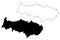 Val-d`Oise Department France, French Republic, Ile-de-France region map vector illustration, scribble sketch Val dOise map