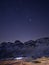 Val di Fassa Dolomites landscape, night landscape, starry sky