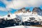 Val Di Fassa ski resort in Dolomites, Italy