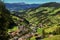 Val di Funes, Trentino Alto Adige, Italy. The great autumnal colors shines under the late sun with Odle on the background and