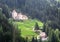 VAL DI GARDENA, ITALY - SEPTEMBER 1, 2019: The Castel Gardena near the village of Santa Cristina in Alto Adige, South