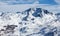 Val thorens aiguille peclet view sunset snowy mountain landscape France alpes