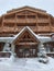 Val Thorens, France - December 30: Appartement hotel Chalet Val2400 in heavy snow