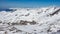 Val thorens with Mont Blanc view snowy mountain landscape France alpes