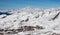 Val thorens with Mont Blanc view snowy mountain landscape France alpes