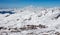 Val thorens with Mont Blanc view snowy mountain landscape France alpes