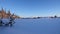 Are Valadalen Fjall mountain view in winter in Jamtland in Sweden