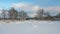 Valan frozen river edge near Are Valadalen fjallstation  in Jamtland in Sweden