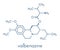 Valbenazine tardive dyskinesia drug molecule. Skeletal formula.