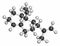 Valencene citrus fruit aroma molecule, 3D rendering. Atoms are represented as spheres with conventional color coding: carbon (grey