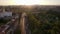 Valencia aerial cityscape at sunset, Spain