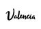 Valencia handwritten calligraphy.