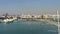 Valencia harbor, port wide angle, panoramic