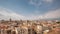 Valencia skyline panoramic aerial view old town, Spain