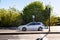 Valencia, Spain - April 9, 2019: Apple Maps car mapping roads, gathering data to use it in its own application creating 3-D map